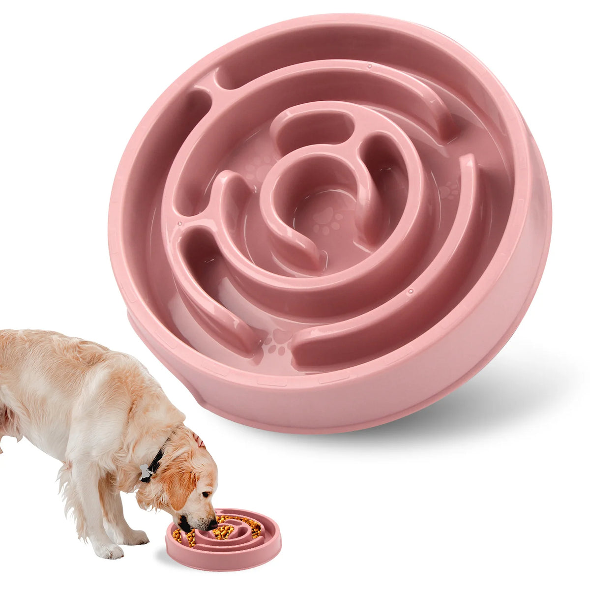 Pet Slow Food Bowl - Non slip and Durable - Suitable for pets of all sizes